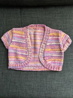 Crochet Girl’s Multi-Color Cardigan