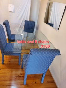 Table and 6 chairs
