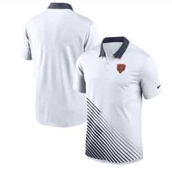 Men's White Chicago Bears Vapor Performance Polo Shirt   3X