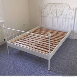 White Full Size Ikea Bedframe