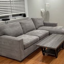 Crate and Barrel Axis 2 Piece Sectional Sofa With Chaise 