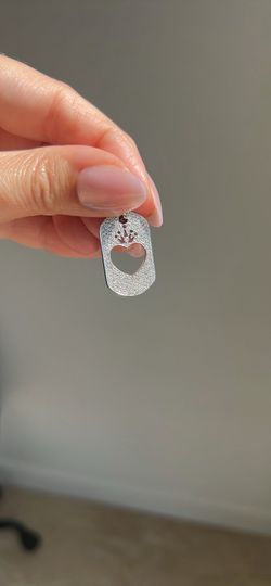 Gold 18k with diamonds Heart and Crown Pendant