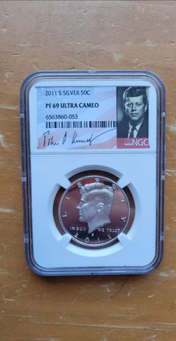 2011 s JFK Silver Half Dollar Graded  PF69 ULTRA CAMEO