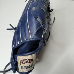 Carl’s Jr Padres Baseball Glove Promotional Blue Deep Formed Pocket
