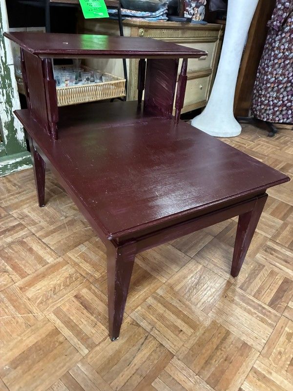 Antique Solid Wood Side Table Plant Stand