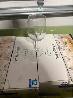 4 boxes of wine glasses 12 each