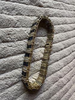 14k Natural sapphire and Diamond bracelet