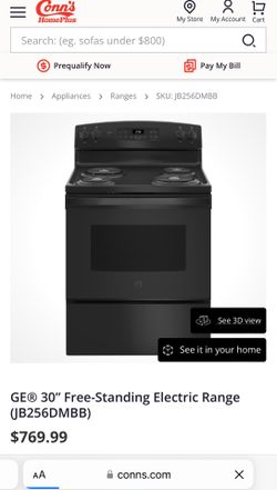 GE Black Stove