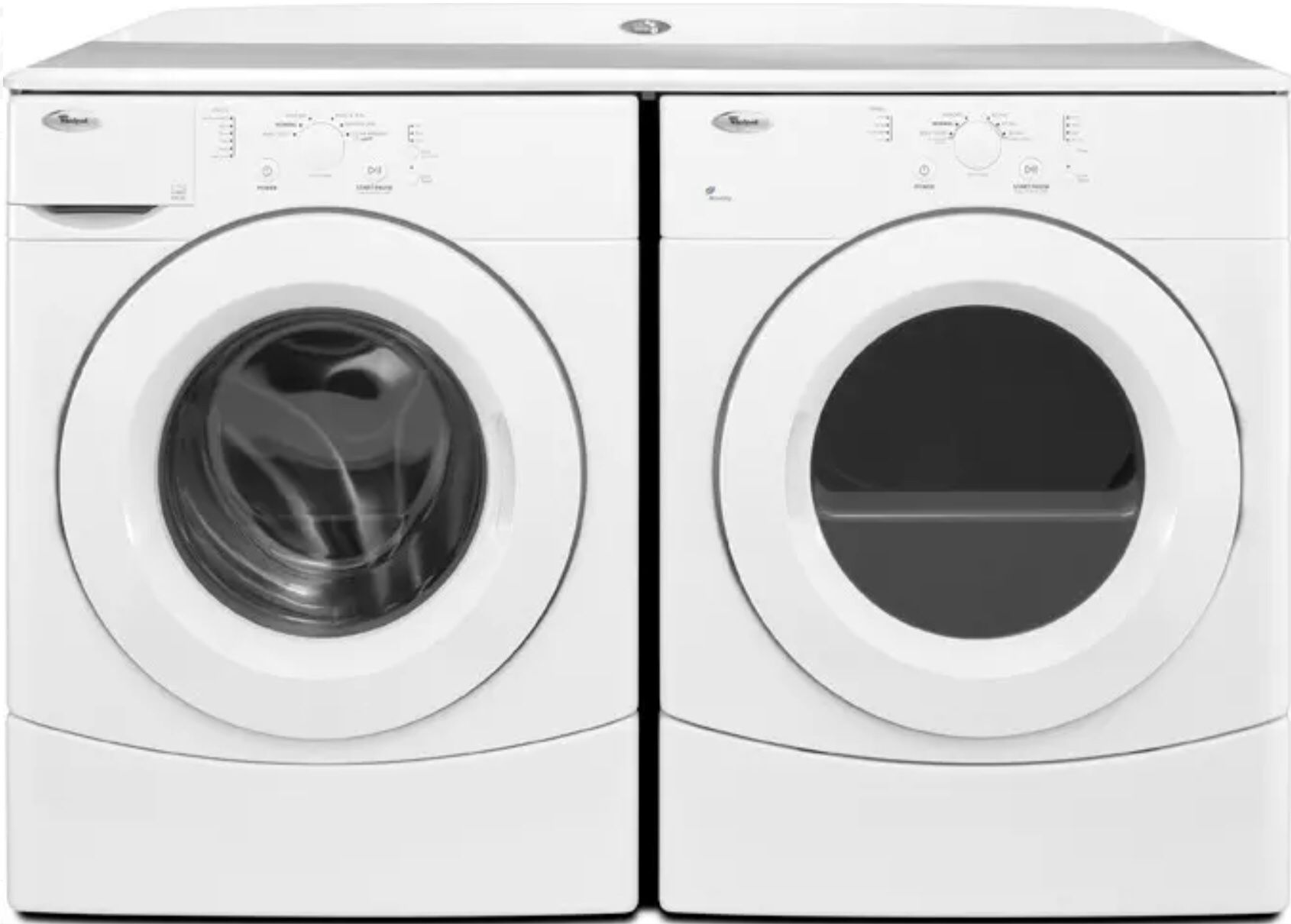 Whirlpool Duet stackable Washer and Electric Dryer includes optional stack kit.