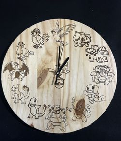 Brand New Hand Made Pokémon Clock With Original Pokémon