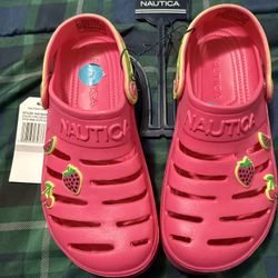 Pink Nautica strawberry crocs #crocs