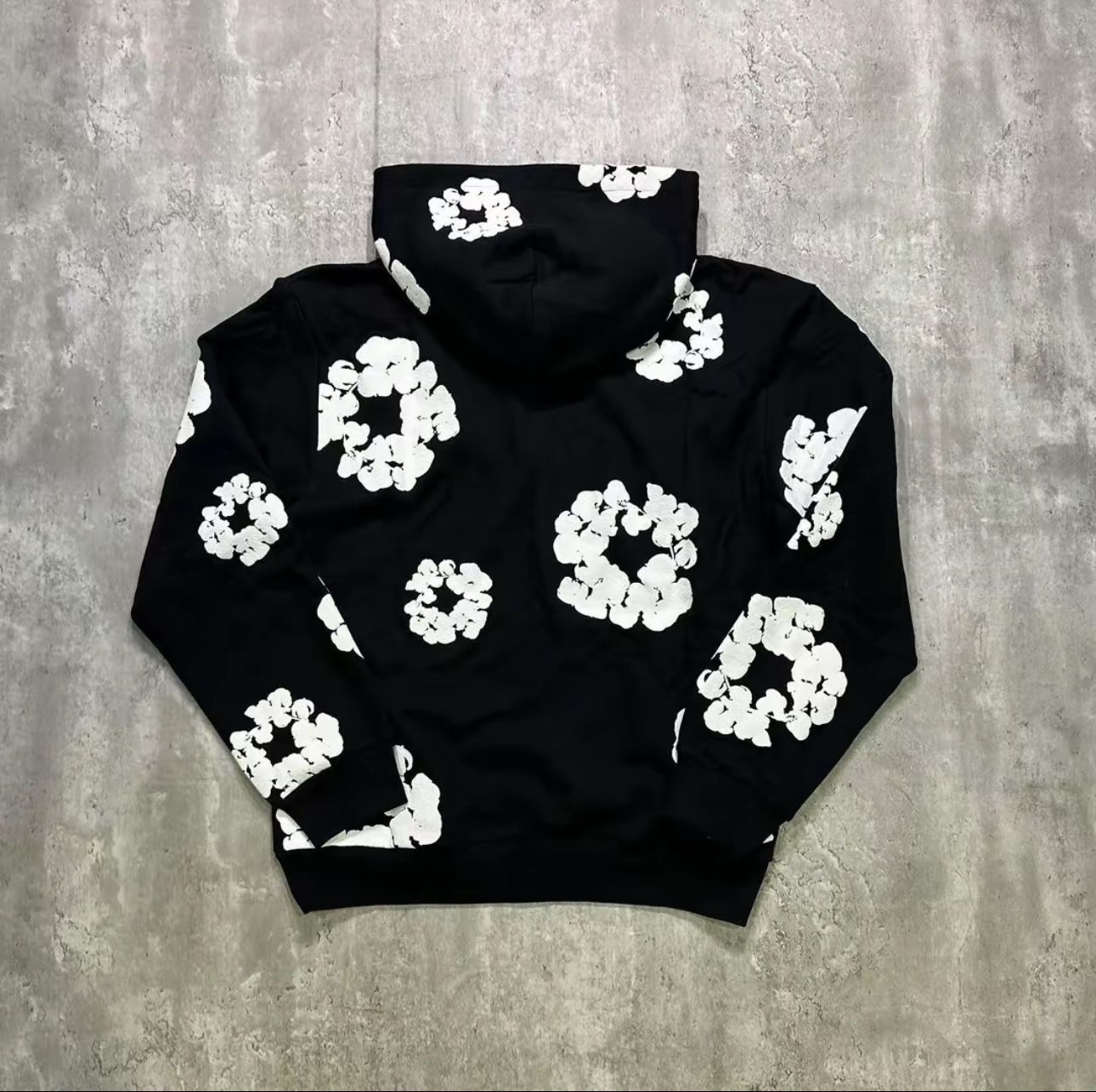 Black Denim Tear Hoodie