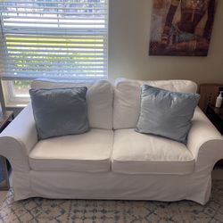 White Comfy Couch/Loveseat