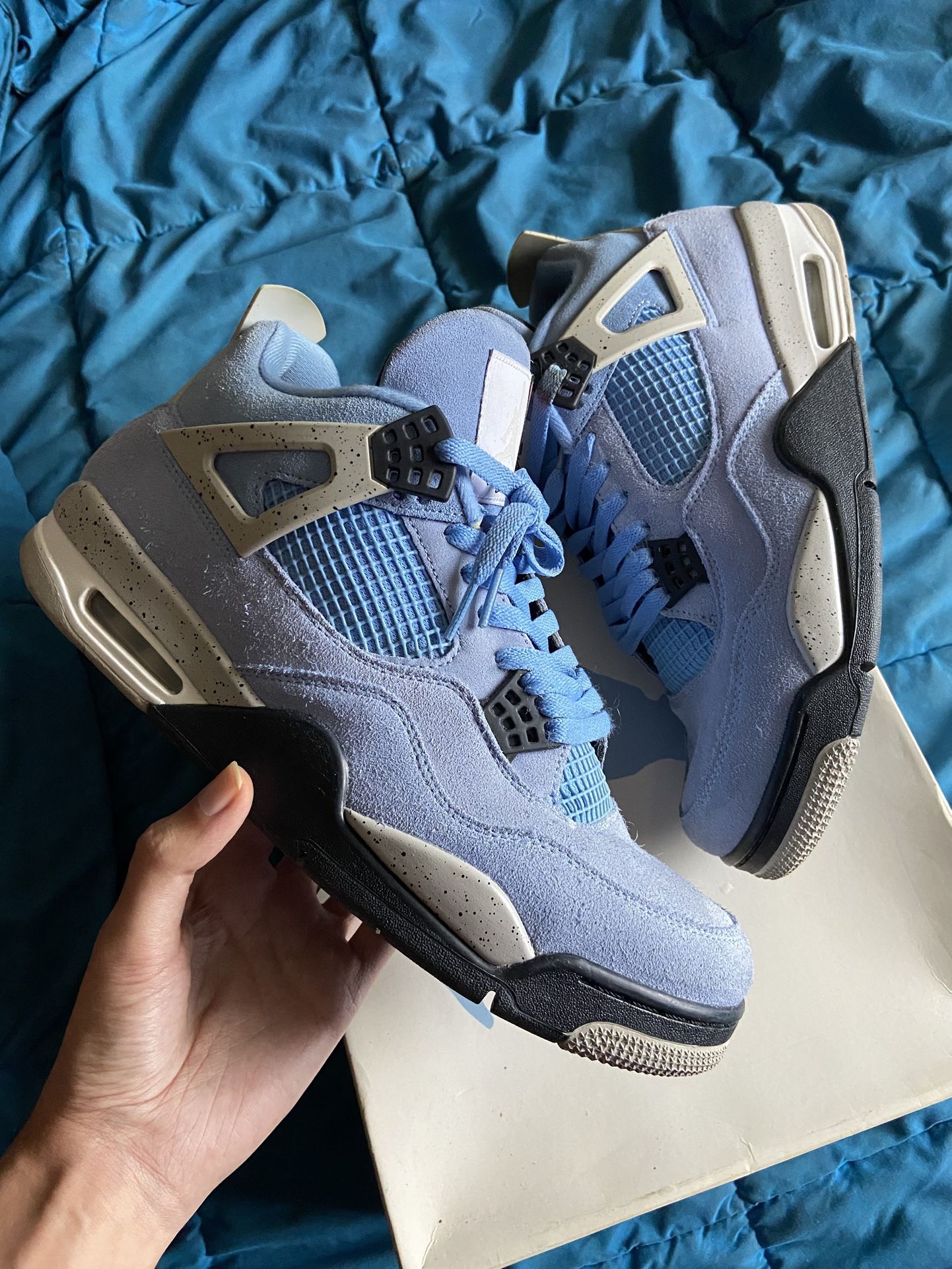 Jordan 4 Retro Mid University Blue (UNC 4's) Mens Size 12 OG Box