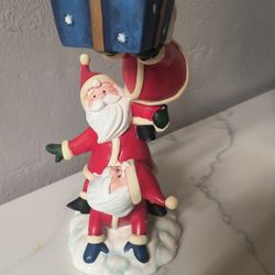 Home Interior Santa Claus Trio Candle Holder 