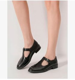 BEAU TODAY Leather Mary Jane T-Strap Flats for Women – Size 8.5