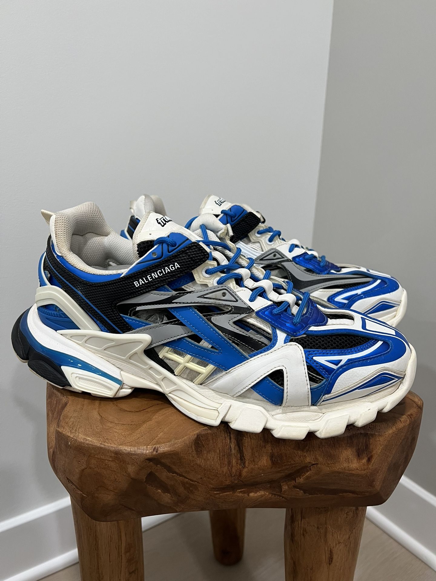Size 13 - Balenciaga Track.2 Sneaker White Blue