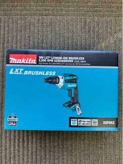 Makita XSF05Z 18V LXT Lithium-Ion Brushless Cordless 2,500 Rpm Screwdriver, Tool Only