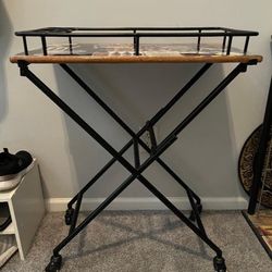 Decoupaged Bar Cart