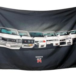 JDM Japanese Import Cars GTR Nissan Tapestry Banner Flag Wall Art with Grommets New In Bag