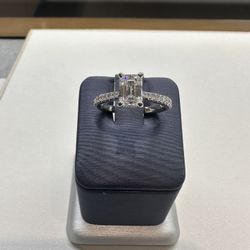 Lab Grown 1.5 K Emerald Cut