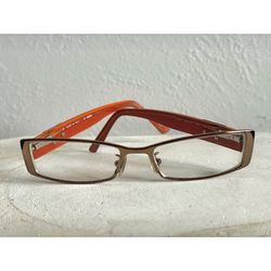 Fendi Womens Eye Glasses Frames Used good Condition Orange Brown