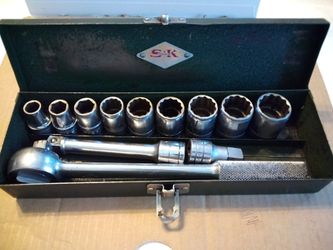 SK 12 PCs 1/2 Dr Socket Set, USA