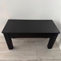 Black Wooden Bench