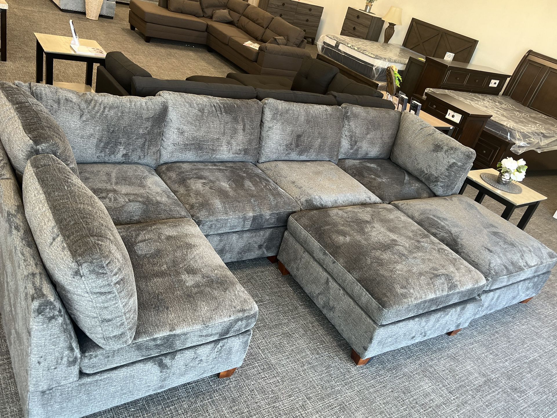 Gray Sofa Sectional Set 