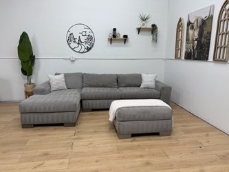 Sectional Couch with Ottoman - Free Delivery