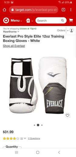 Everlast 12 oz pro style training gloves