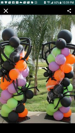 Halloween balloon columns/ globos