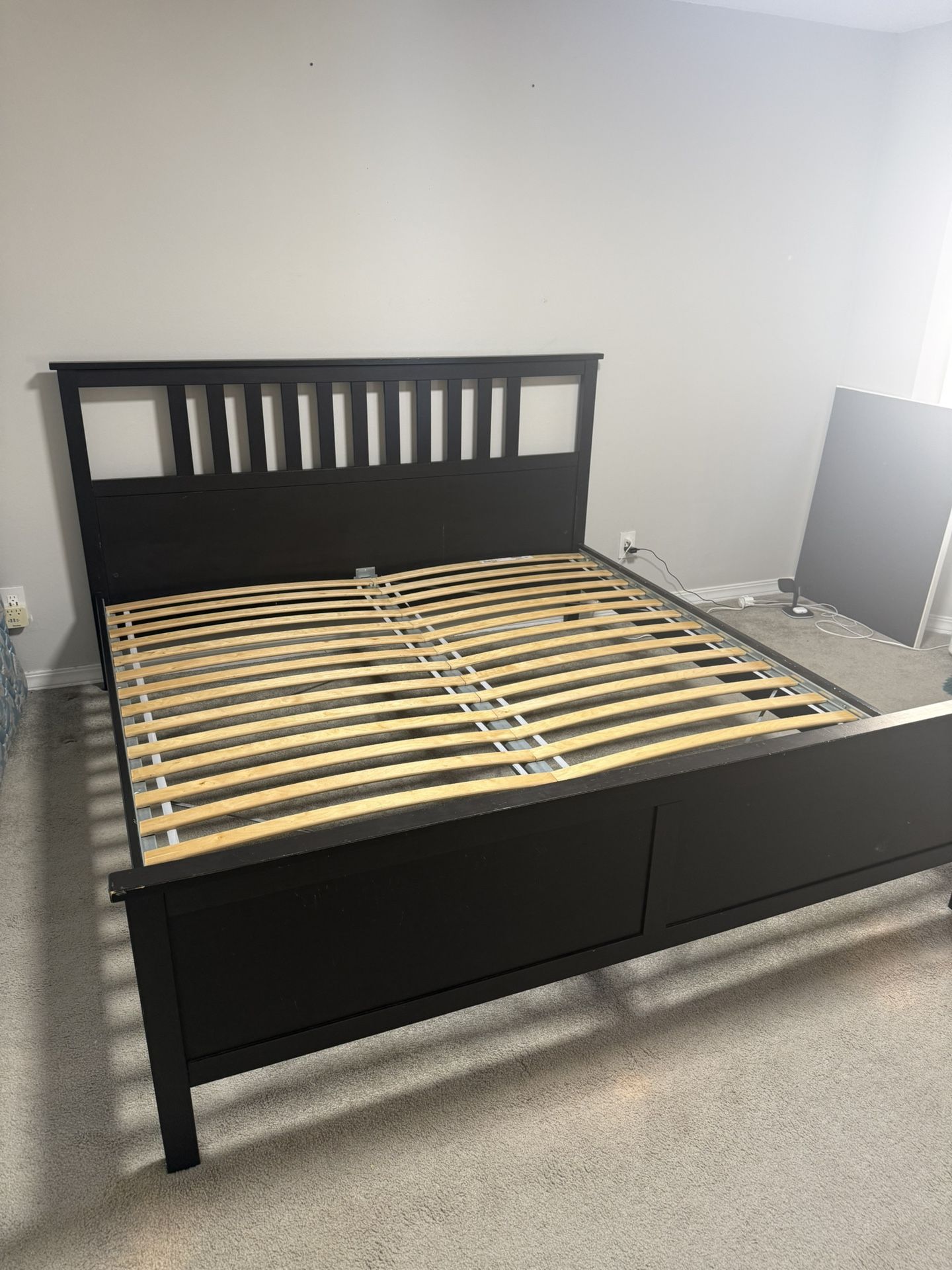 King Size Bed Frame And Two Nightstands For Sale