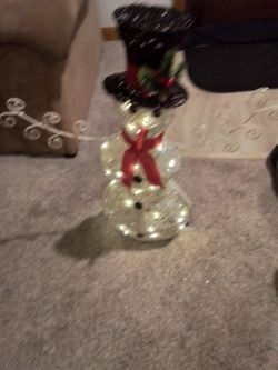 Cracker Barrel Light Up Snowman