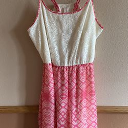White and Pink Sundress