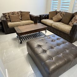 Used Living Room Furniture Set for Sale – Good Condition!