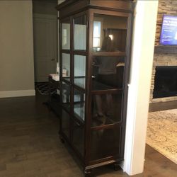 Solid Mahogany and Glass Display Cabinet 
