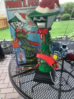 Frank Christmas singing Lamp Post by Telco untested, as is found in cleaning out a house, original box very c