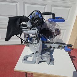 KOBALT  1413794 COMPACT DUAL BEVEL SLIDING COMPOUND MITER SAW WITH LASER