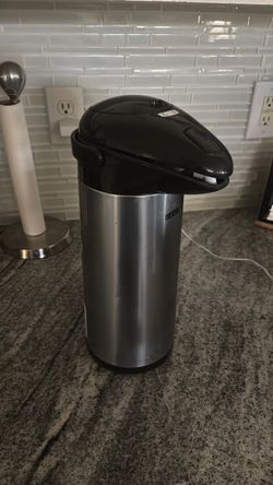 Silver color metal outside thermos with glass bulb inside