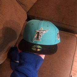7 3/8 Fitted Hat Florida Marlins 1997 World Series Patch
