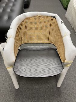 Round Wood Cane  Chair $400