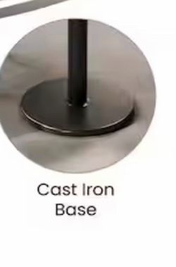 Commercial Table Round Cast Iron Base 18”