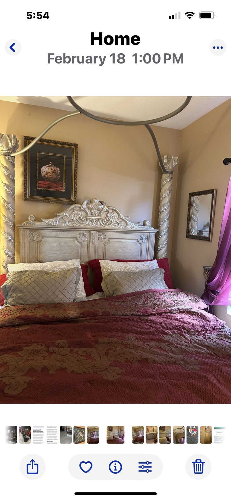 California King Complete Italian Bedroom Set