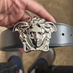 Authentic Black/Silver Versace Belt! 80/32 Size 