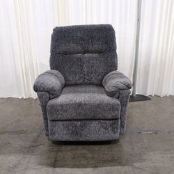 Best Chairs Inc. Blue Gray Fabric Recliner Chair
