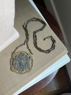 Vintage Figural Medallion Necklace ( firm on price )