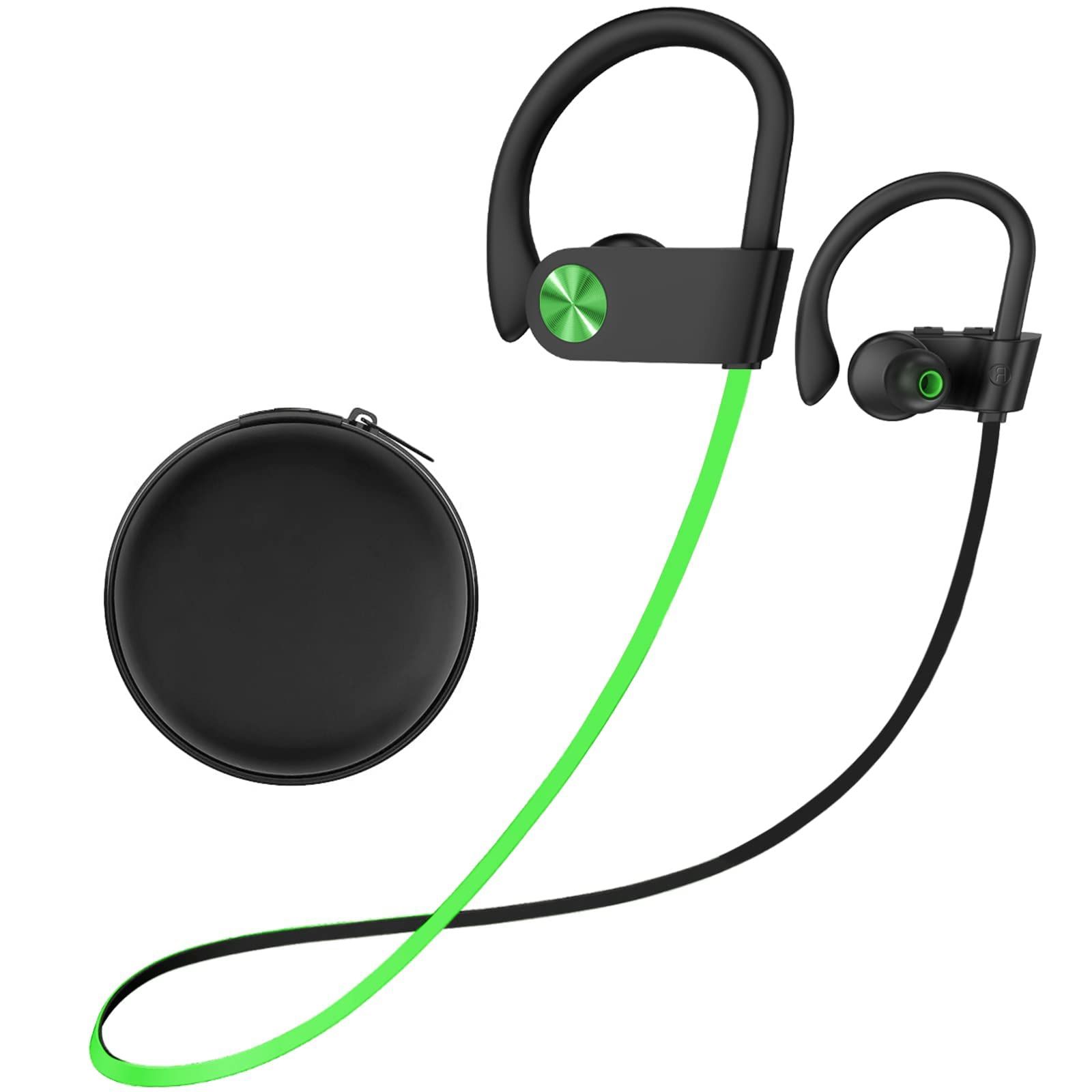Stiive Bluetooth Headphones, 5.3 Wireless Sports Earbuds IPX7 Waterproof With Mic, Stereo Sweatproof In-Ear Earphones, Noise Cancelling Headsets For G