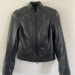 PAIGE Super Soft Napa Black Leather Jacket Women XS