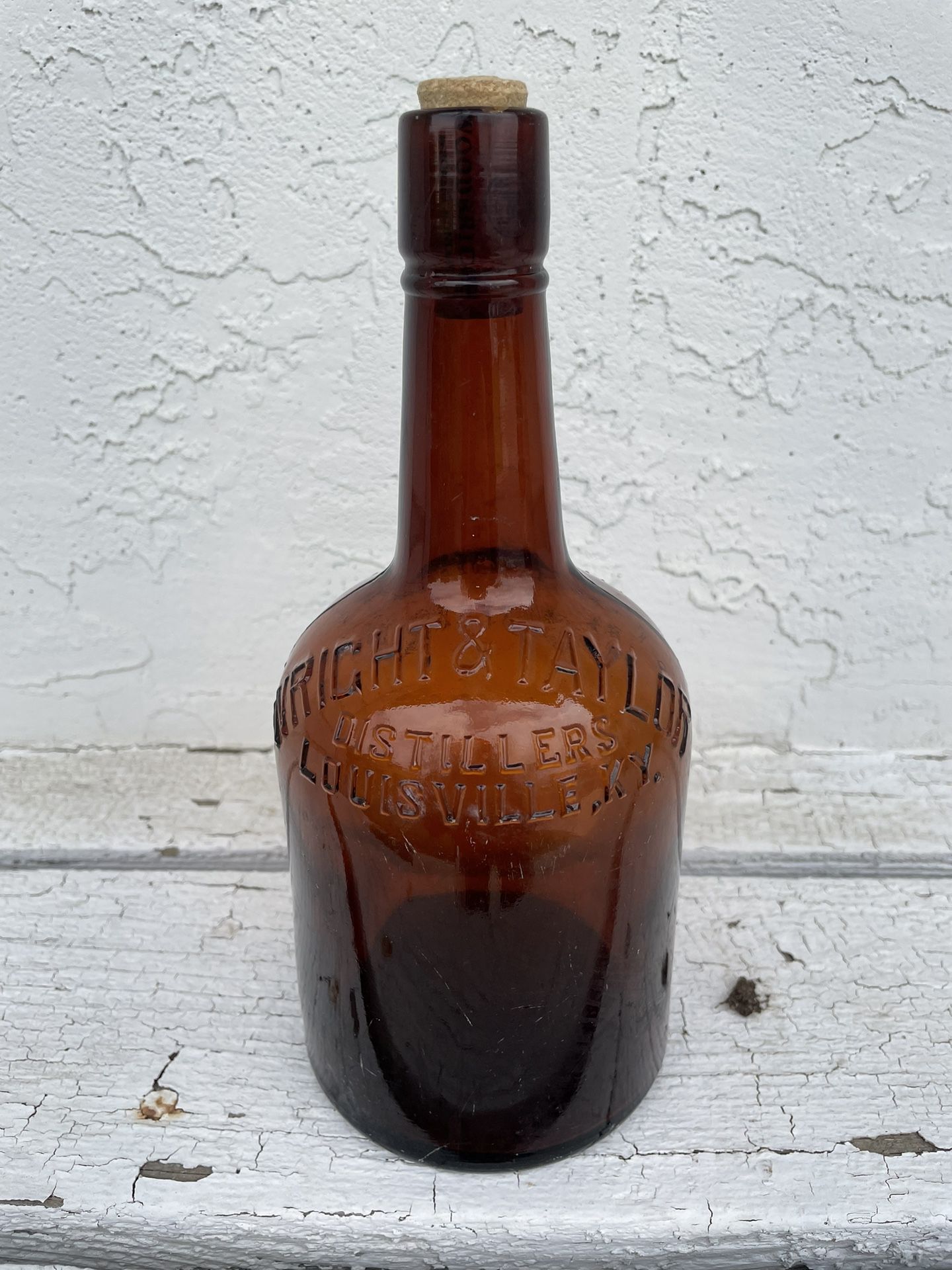 Antique Wright & Taylor Distillers Whiskey Bottle Late 1800’s